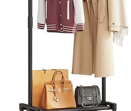 Multifunctional Cloth Rack With Wheels - Image 2