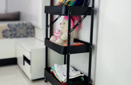 Multifunctional Foldable 3 Tier Metal Trolley