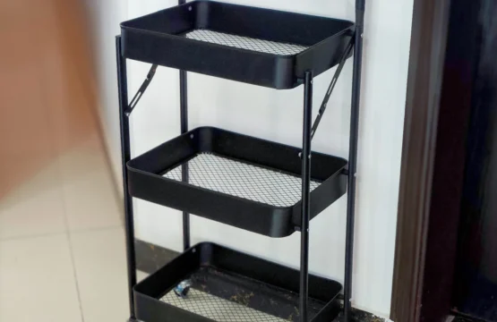 Multifunctional Foldable 3 Tier Metal Trolley - Image 12