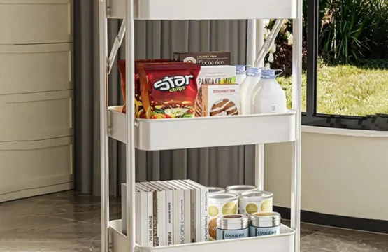 Multifunctional Foldable 3 Tier Metal Trolley
