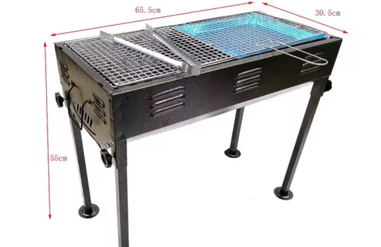 Portable Japanese Barbecue Grill – Stainless Steel, Compact & Adjustable