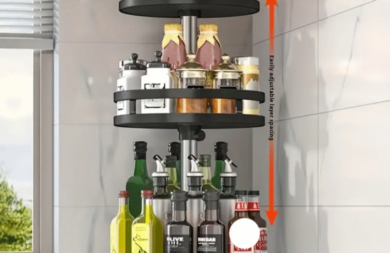 RoundRotating Spice Rack for Kitchen Counter - Image 2