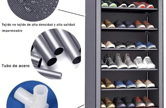 Shoe Rack With Fabric Cover Different Levels, Non-Woven Shoe Storage Cabinet, Waterproof And Moisture-Proof - Image 7