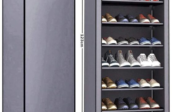 Shoe Rack With Fabric Cover Different Levels, Non-Woven Shoe Storage Cabinet, Waterproof And Moisture-Proof - Image 3
