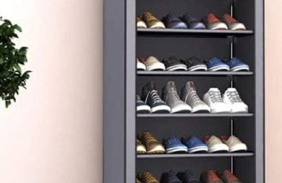 Shoe Rack With Fabric Cover Different Levels, Non-Woven Shoe Storage Cabinet, Waterproof And Moisture-Proof