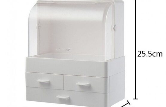High-Capacity Portable Cosmetic Organizer with Drawers - Image 4