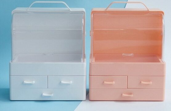 High-Capacity Portable Cosmetic Organizer with Drawers - Image 3
