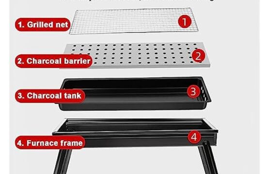 Portable BBQ Grill – Smoked Barbecue for Backyard, Picnic & Camping Compact & Easy to Use