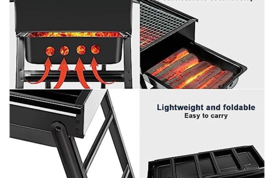 Portable BBQ Grill – Smoked Barbecue for Backyard, Picnic & Camping Compact & Easy to Use