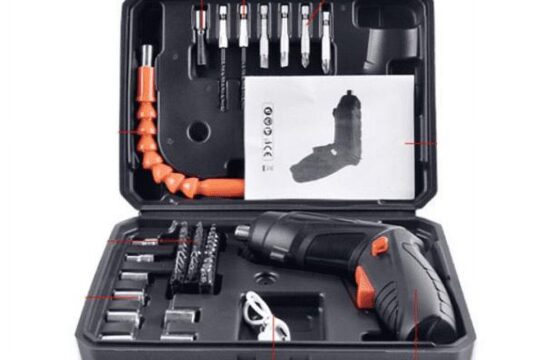Electric Screwdriver Kit with 30 Short Heads, 8 Handles