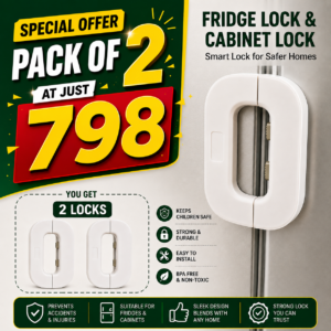 Pack of 2 Fridge Lock & Child Safety Cabinet Lock