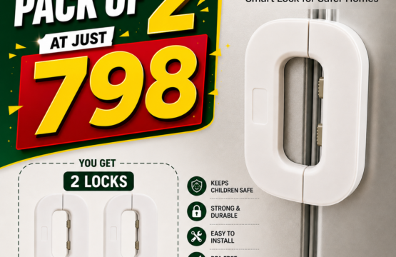 Pack of 2 Fridge Lock & Child Safety Cabinet Lock
