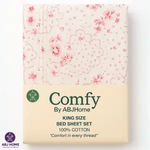 Pink Floral Bed Sheet Set King Size