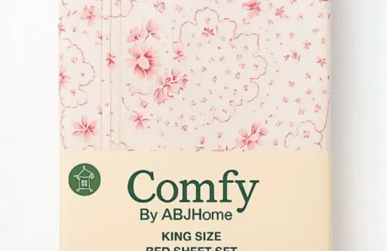Pink Floral Bed Sheet Set King Size