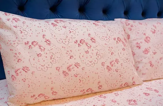 Pink Floral Bed Sheet Set King Size