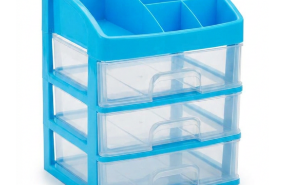 3 Layers Makeup Organizer Stand with Brush Holder - Image 3