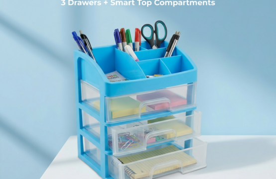 3 Layers Makeup Organizer Stand with Brush Holder - Image 4