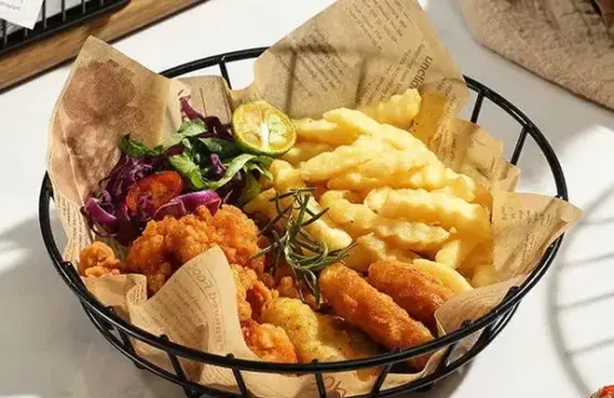 Snack Buckets Serving Platter – Iron Basket Restaurant Style Fry & Snack Serving Stand - Image 5