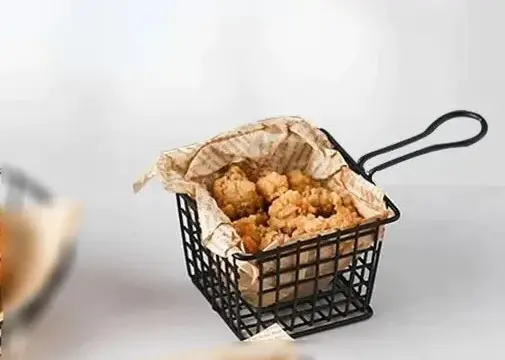 Snack Buckets Serving Platter – Iron Basket Restaurant Style Fry & Snack Serving Stand - Image 2
