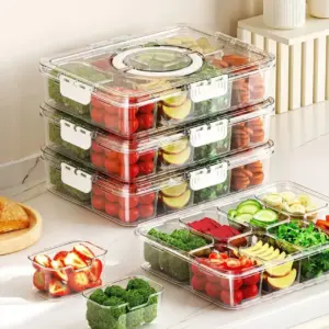 Nova Box 8 Compartment Serving Tray with Handle Lid