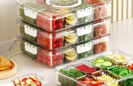Nova Box 8 Compartment Serving Tray with Handle Lid