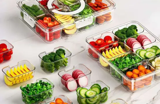Nova Box 8 Compartment Serving Tray with Handle Lid - Image 3