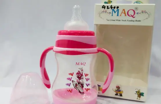 Wide Neck Baby Plastic Feeder 210ml - Image 2