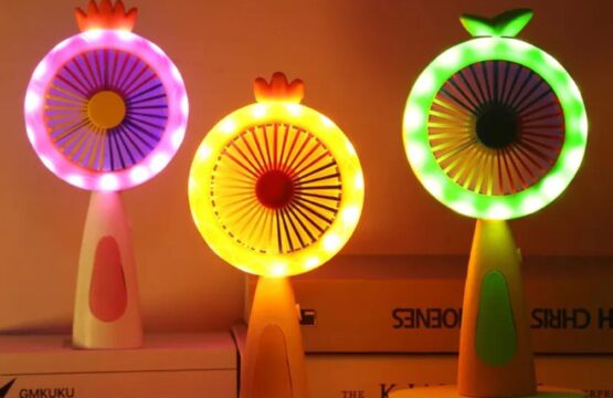 Mini Colorful Fan With Light - Image 2