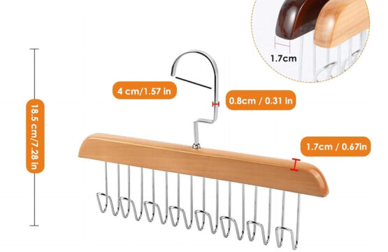 Multifunctional Solid Wood Clothes Hanger - Image 5