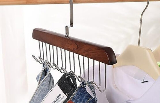 Multifunctional Solid Wood Clothes Hanger