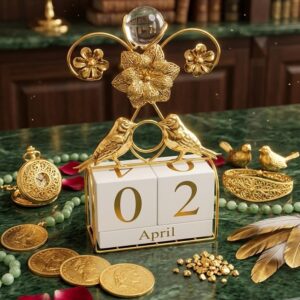 Golden Perpetual Block Calendar