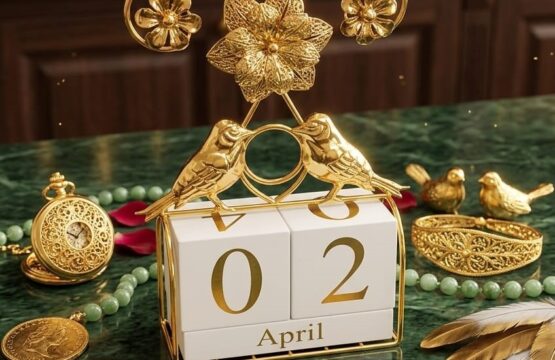 Golden Perpetual Block Calendar