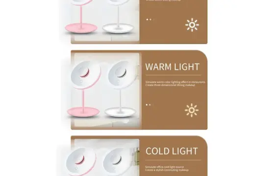 LED Rechargeable Smart Touch Vanity Mirror - Image 3