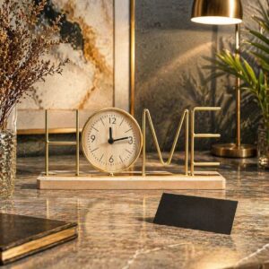 Luxury HOME Letter Table Clock