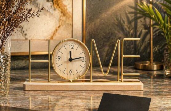 Luxury HOME Letter Table Clock