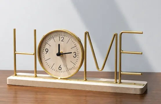 Luxury HOME Letter Table Clock - Image 2