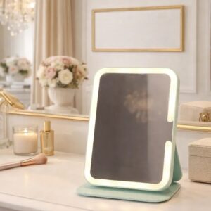 Portable LED Table Lamp Makeup Mirror