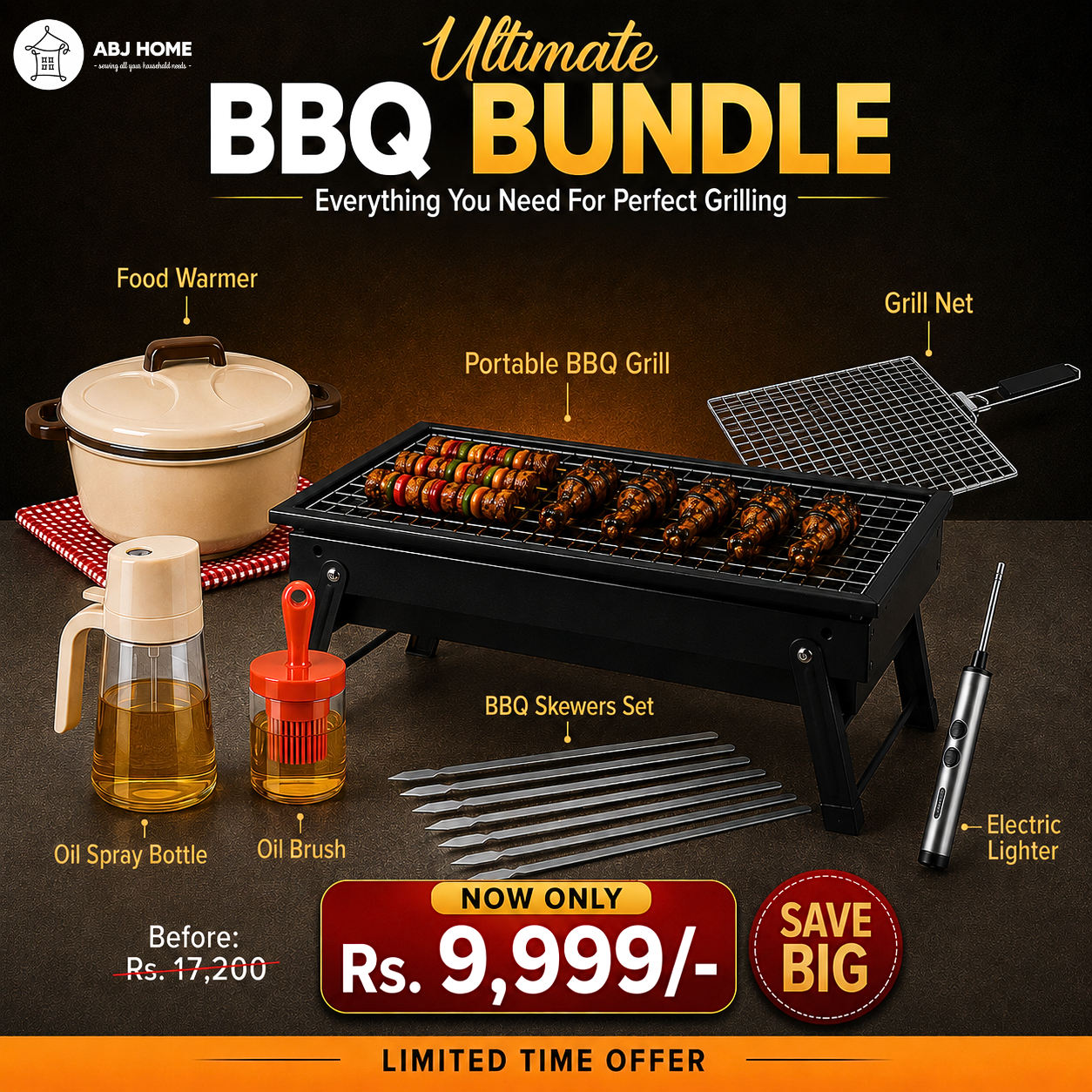 Ultimate BBQ Bundle – 7 Premium Grilling Essentials | Complete BBQ Set