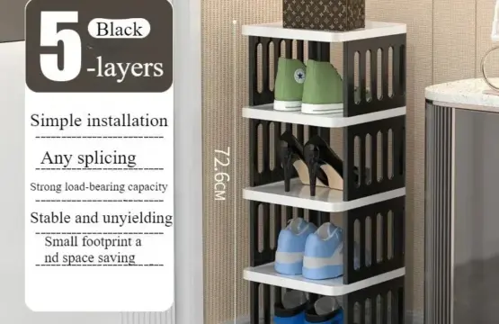 5 Tier Adjustable Shoe Rack - Image 5
