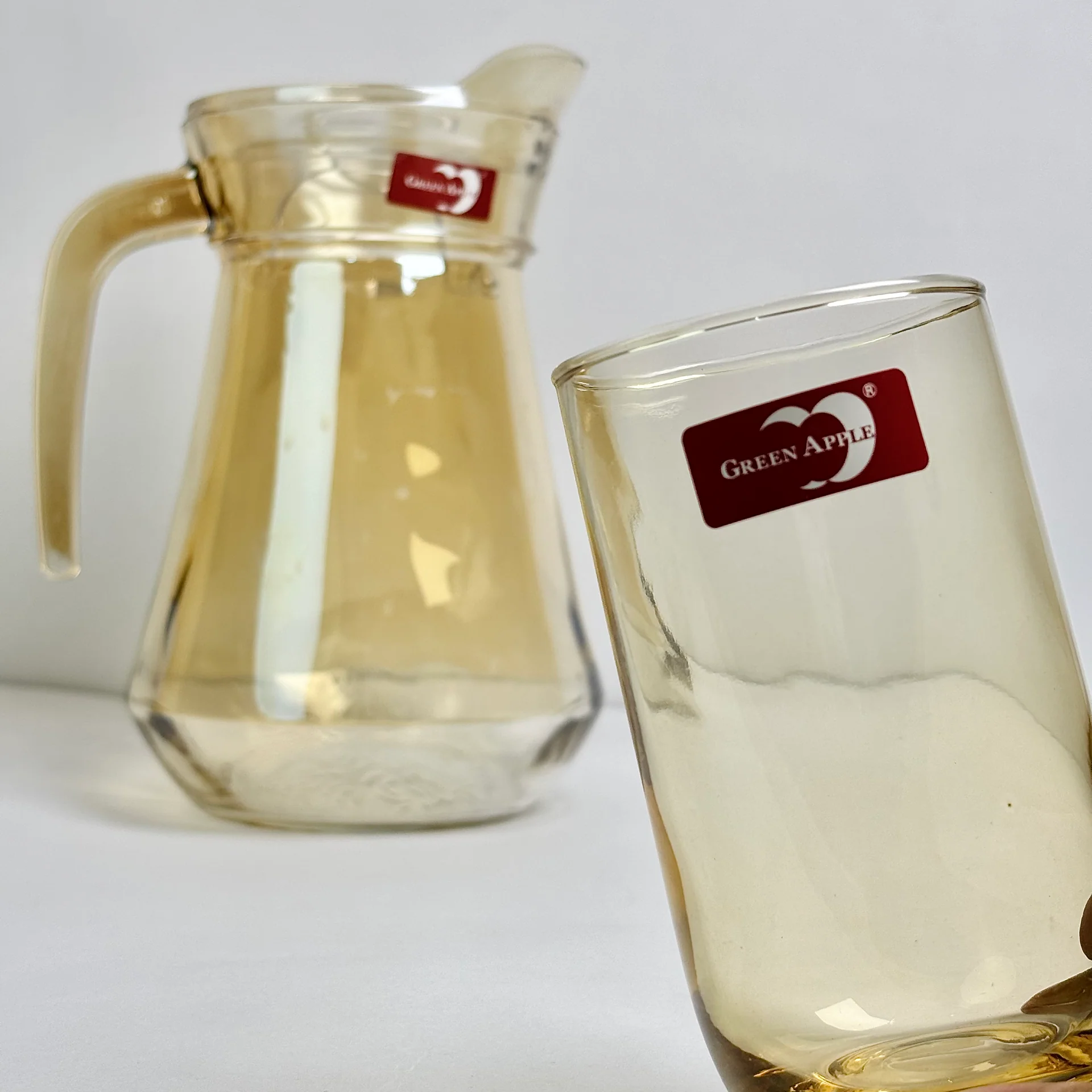 7 Piece Crystal Clear Glass Water Set