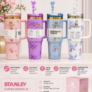 Stanley's Flower Edition Quencher H2.0 Tumblers.